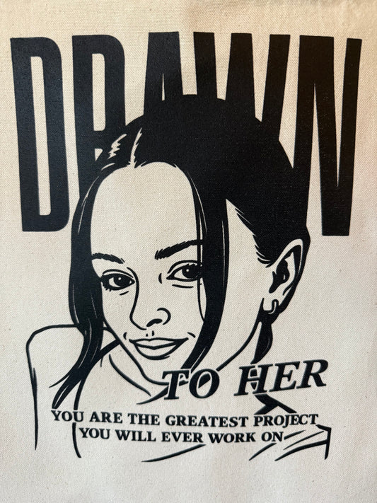Drawn to Her Brand Canvas Tote – Greatest Project