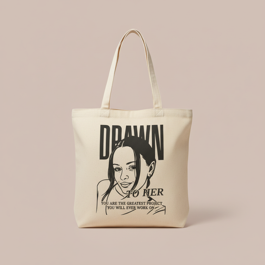 Drawn to Her Brand Canvas Tote – Greatest Project