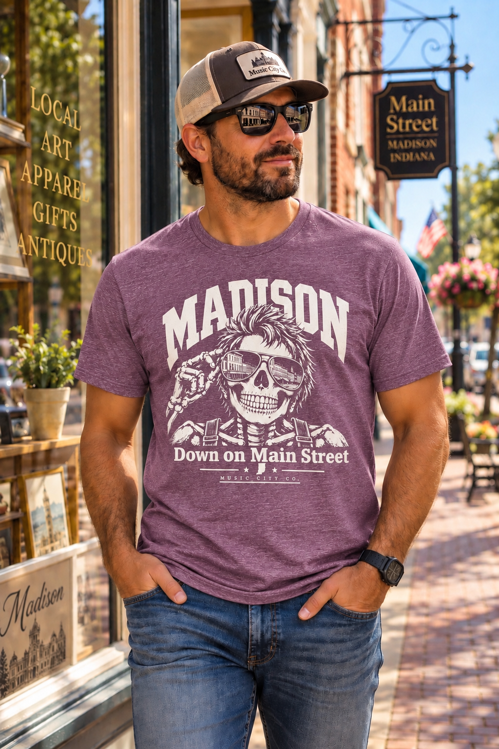 Authentic Ohio Valley — Music City Co. Brand T-Shirt — Down on Main Street—T-Shirt