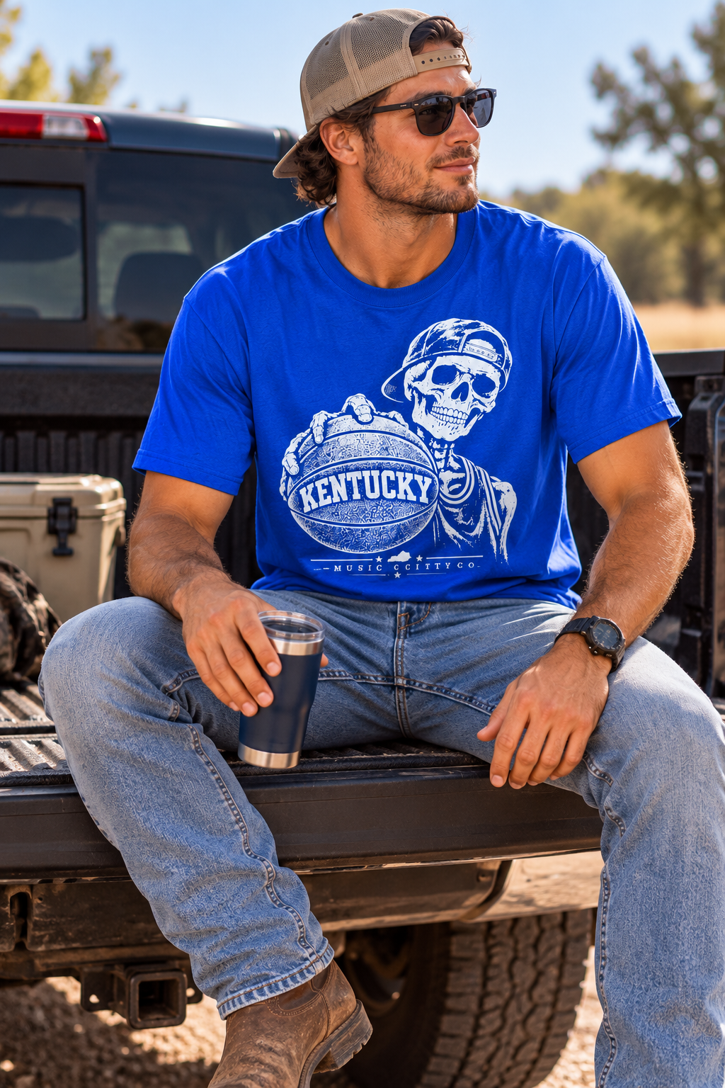 Authentic Ohio Valley — Music City Co. Brand T-Shirt — Kentucky Basketball Skeleton